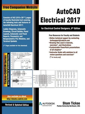 cover image of AutoCAD Electrical 2017 for Electrical Control Designers